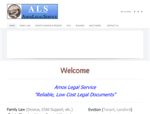 Tablet Screenshot of amoslegalservice.com